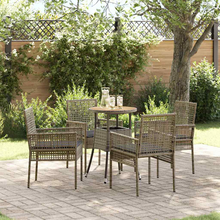 Have Spisebordssæt 5 pcs Grå Poly rattan