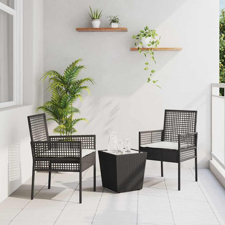 Have Bistro Sæt 3 pcs Sort Poly rattan
