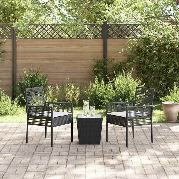 Have Bistro Sæt 3 pcs Sort Poly rattan