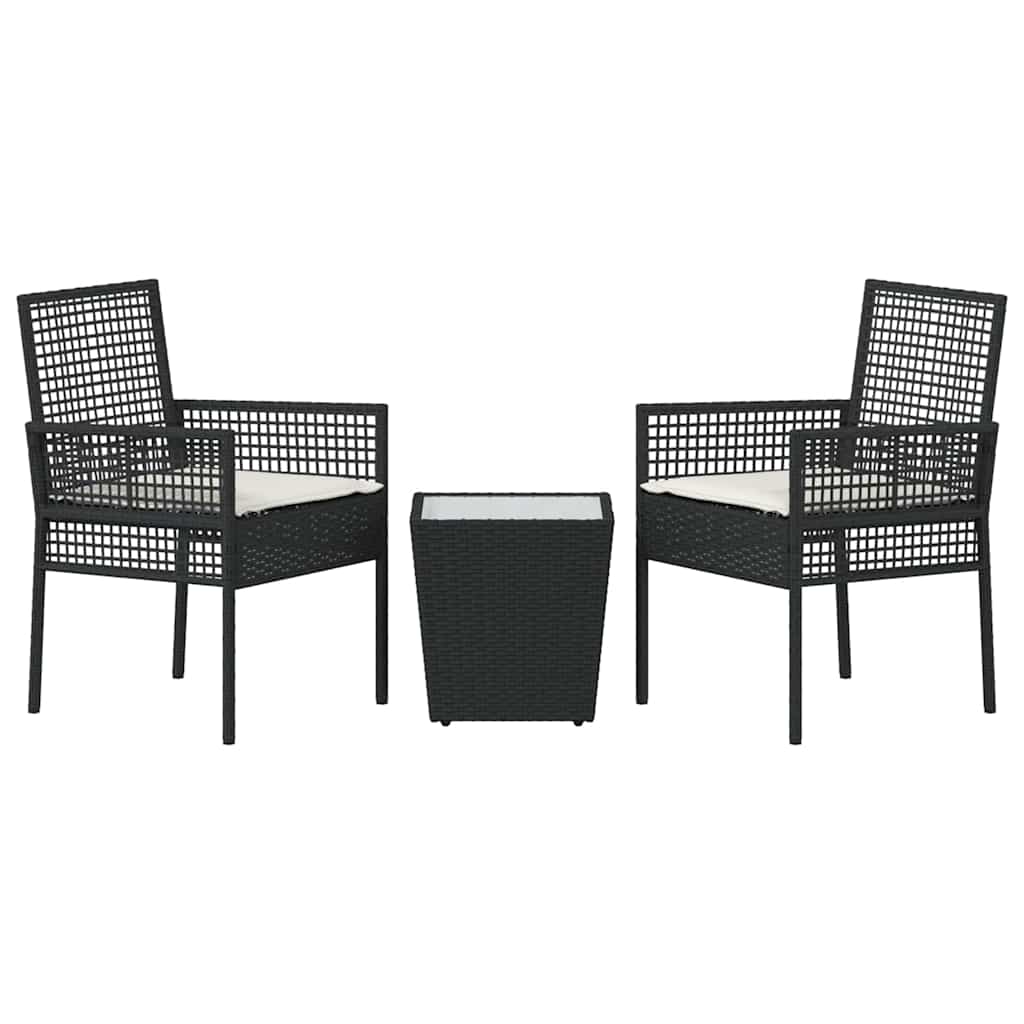 Have Bistro Sæt 3 pcs Sort Poly rattan