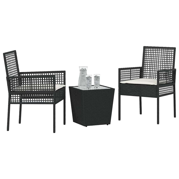 Have Bistro Sæt 3 pcs Sort Poly rattan