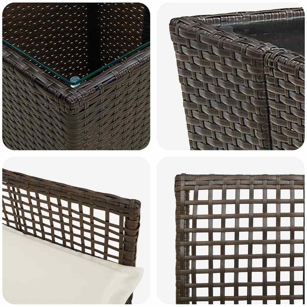 Have Bistro Sæt 3 pcs Brun Poly rattan