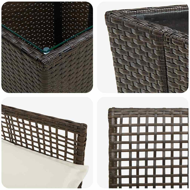 Have Bistro Sæt 3 pcs Brun Poly rattan