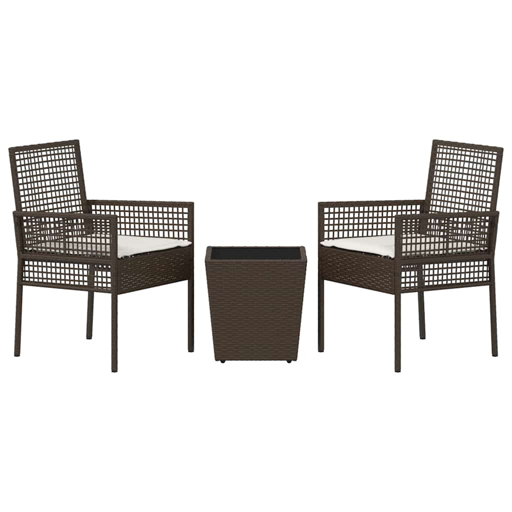 Have Bistro Sæt 3 pcs Brun Poly rattan