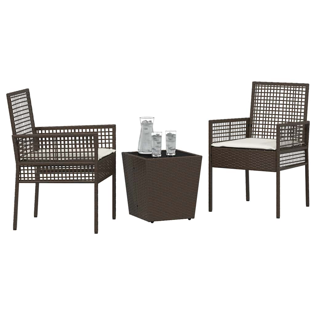 Have Bistro Sæt 3 pcs Brun Poly rattan
