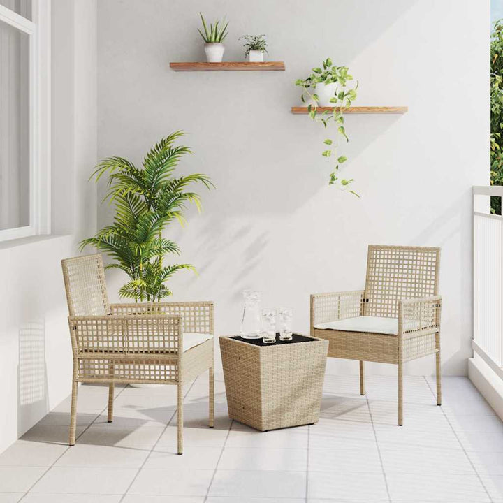 Have Bistro Sæt 3 pcs Beige Poly rattan
