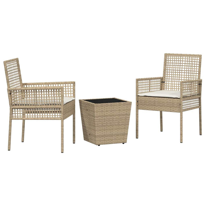 Have Bistro Sæt 3 pcs Beige Poly rattan
