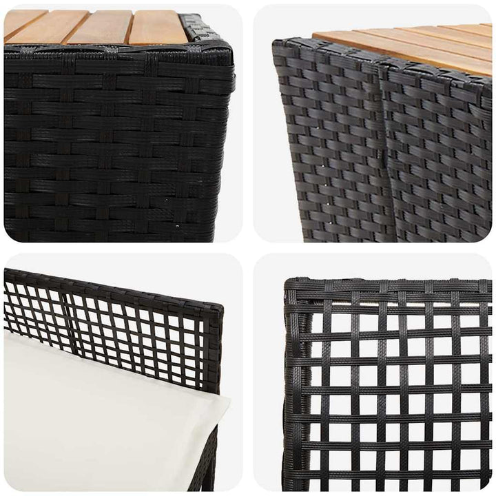 Have Bistro Sæt 3 pcs Sort Poly rattan