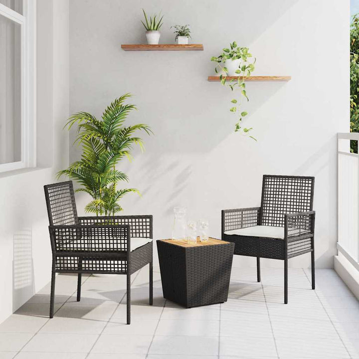 Have Bistro Sæt 3 pcs Sort Poly rattan