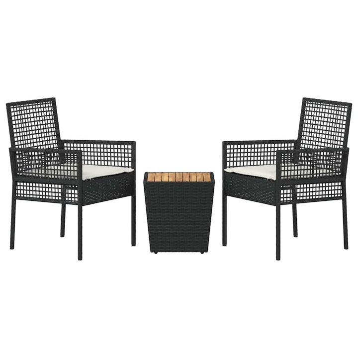 Have Bistro Sæt 3 pcs Sort Poly rattan