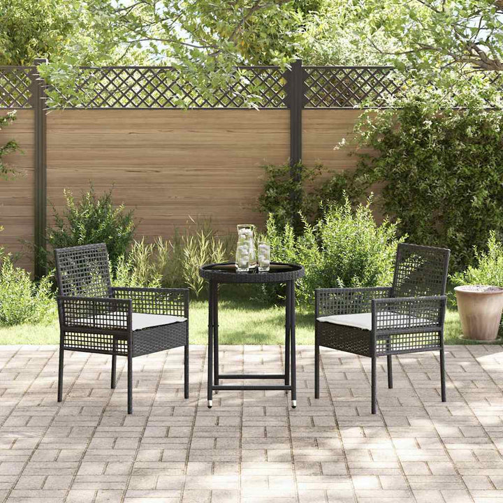 Have Bistro Sæt 3 pcs Sort Poly rattan