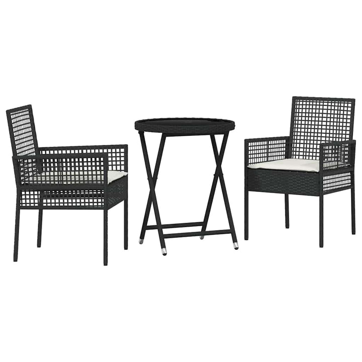 Have Bistro Sæt 3 pcs Sort Poly rattan
