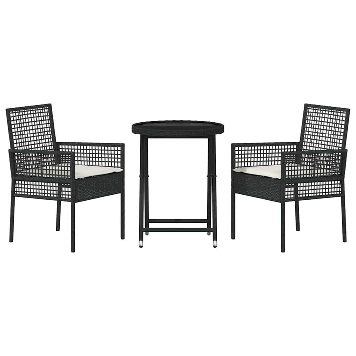 Have Bistro Sæt 3 pcs Sort Poly rattan