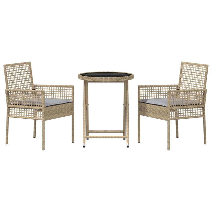 Have Bistro Sæt 3 pcs Beige Poly rattan