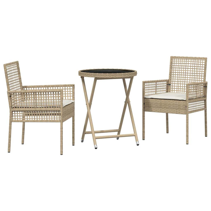 Have Bistro Sæt 3 pcs Beige Poly rattan