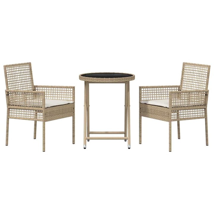 Have Bistro Sæt 3 pcs Beige Poly rattan