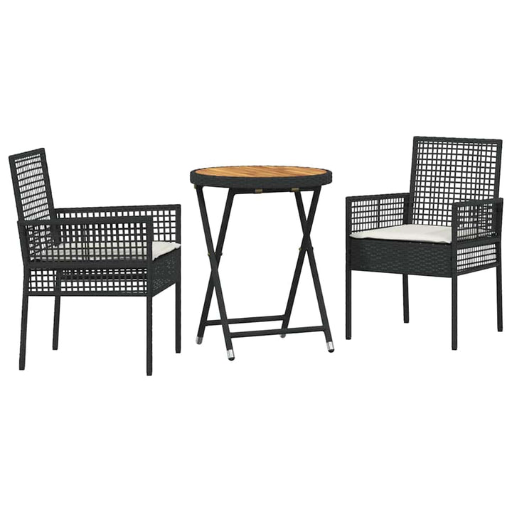 Have Bistro Sæt 3 pcs Sort Poly rattan