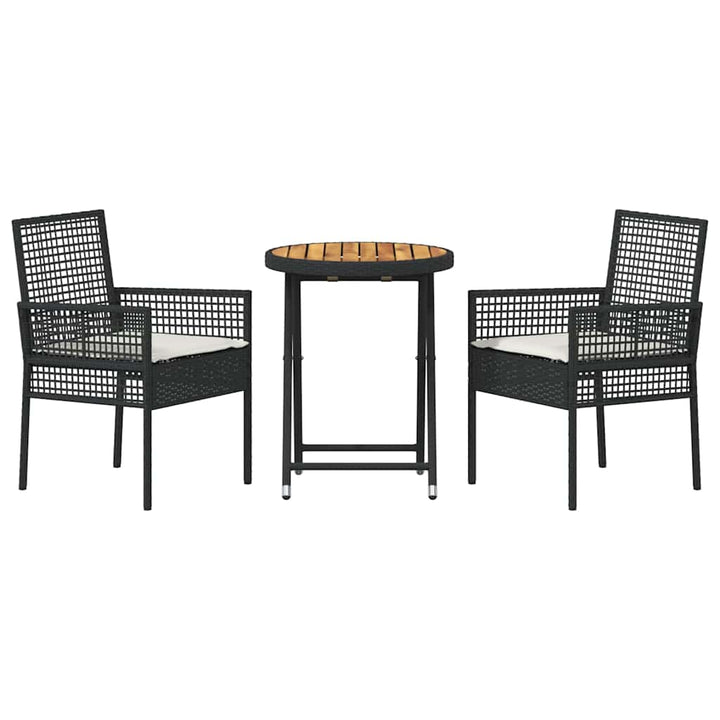 Have Bistro Sæt 3 pcs Sort Poly rattan