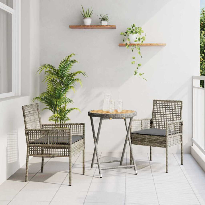 Have Bistro Sæt 3 pcs Grå Poly rattan