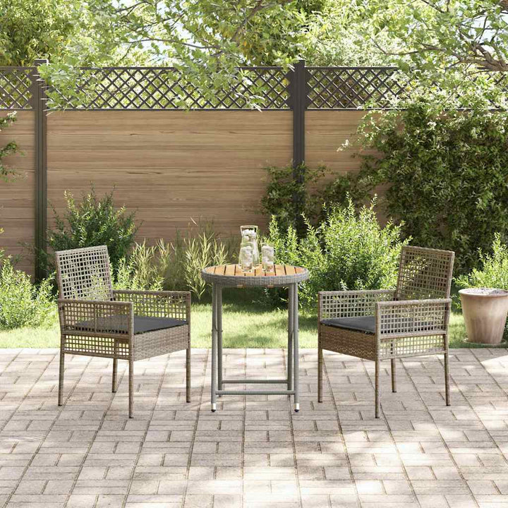Have Bistro Sæt 3 pcs Grå Poly rattan