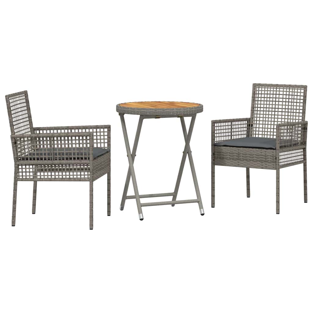 Have Bistro Sæt 3 pcs Grå Poly rattan