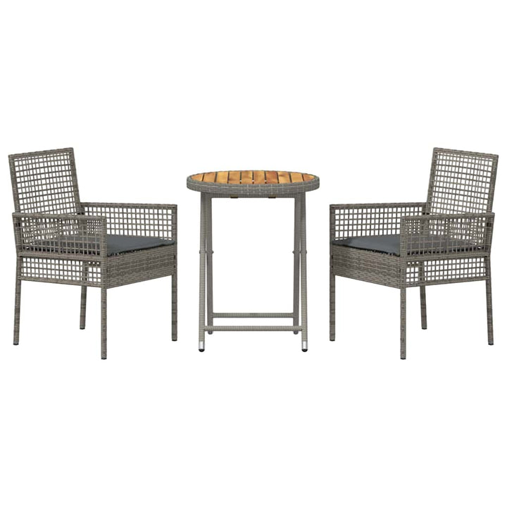 Have Bistro Sæt 3 pcs Grå Poly rattan