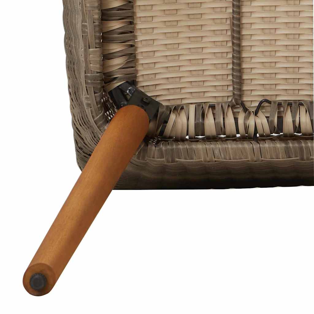 Have Stol med pude 2 pcs Sort 55 x 62.5 x 82cm polyrattan