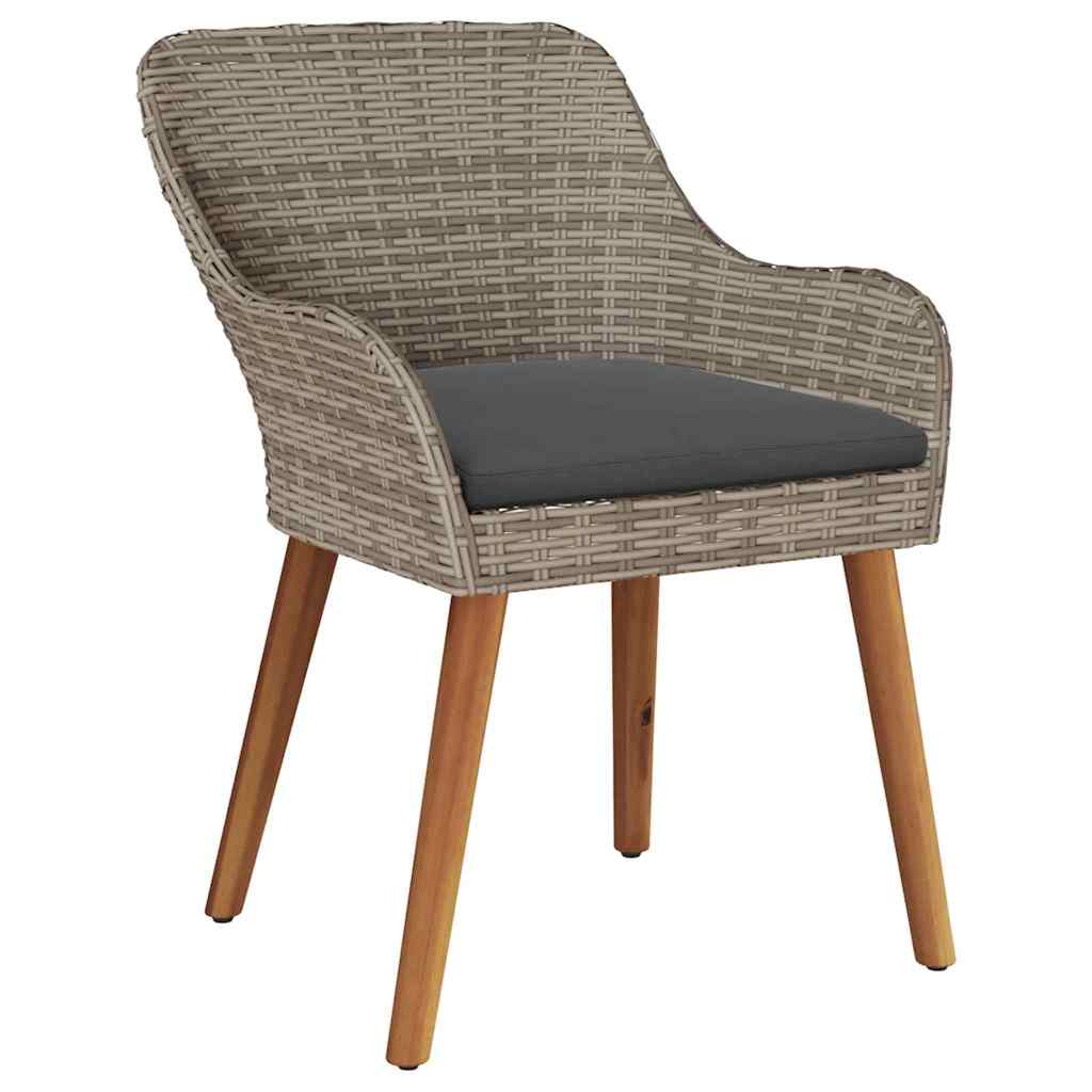 Have Stol med pude 2 pcs Sort 55 x 62.5 x 82cm polyrattan