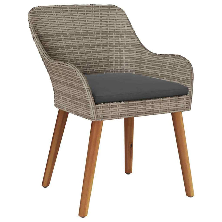 Have Stol med pude 2 pcs Sort 55 x 62.5 x 82cm polyrattan