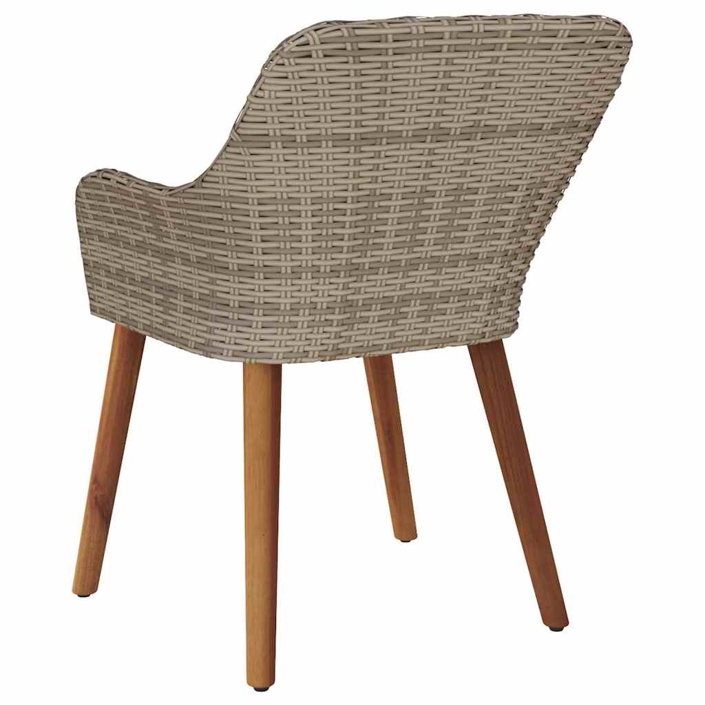 Have Stol med pude 2 pcs Sort 55 x 62.5 x 82cm polyrattan