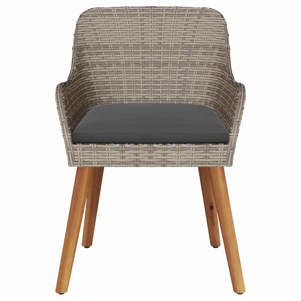 Have Stol med pude 2 pcs Sort 55 x 62.5 x 82cm polyrattan