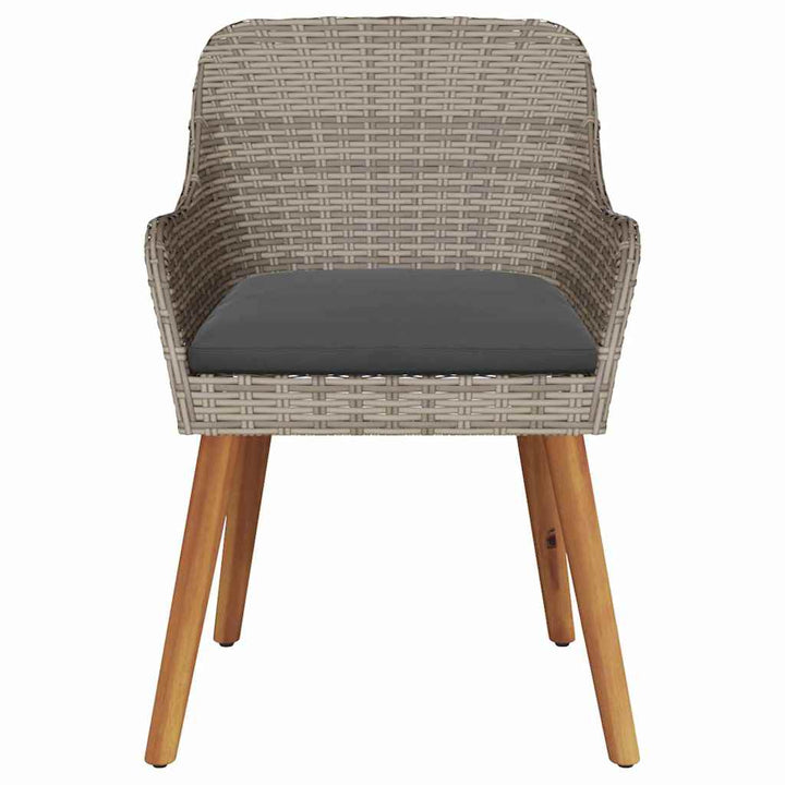 Have Stol med pude 2 pcs Sort 55 x 62.5 x 82cm polyrattan