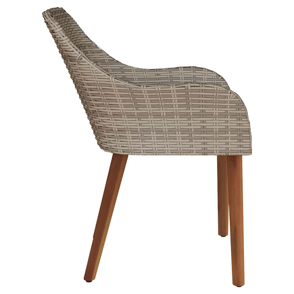 Have Stol med pude 2 pcs Sort 55 x 62.5 x 82cm polyrattan