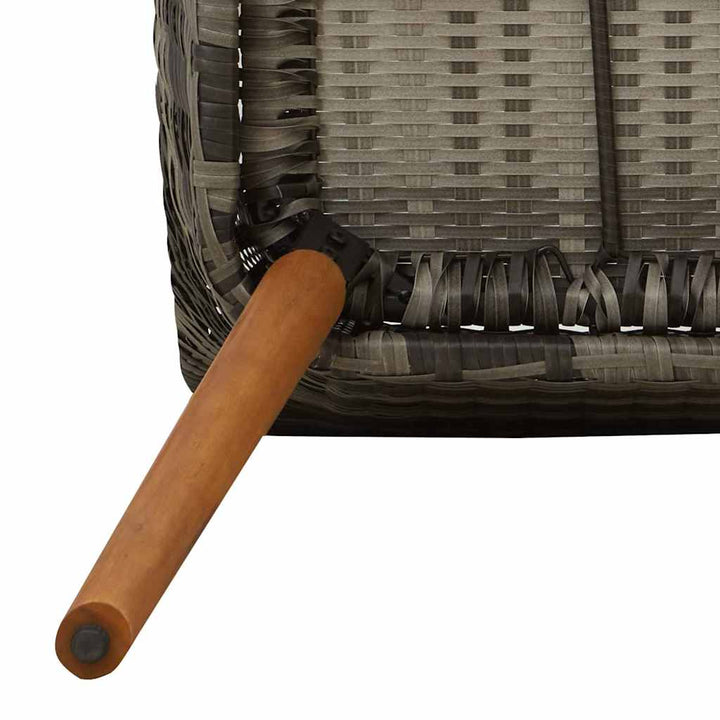 Have Stol med pude 2 pcs Grå 55 x 62.5 x 82cm polyrattan