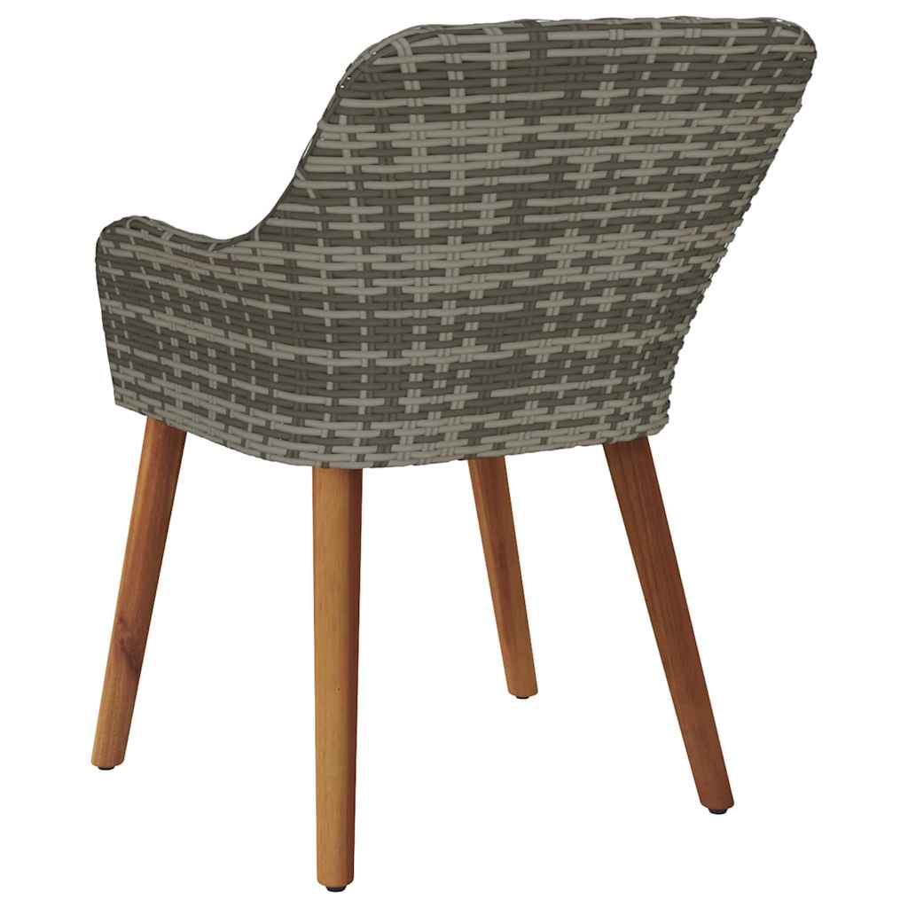 Have Stol med pude 2 pcs Grå 55 x 62.5 x 82cm polyrattan