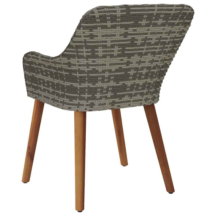 Have Stol med pude 2 pcs Grå 55 x 62.5 x 82cm polyrattan