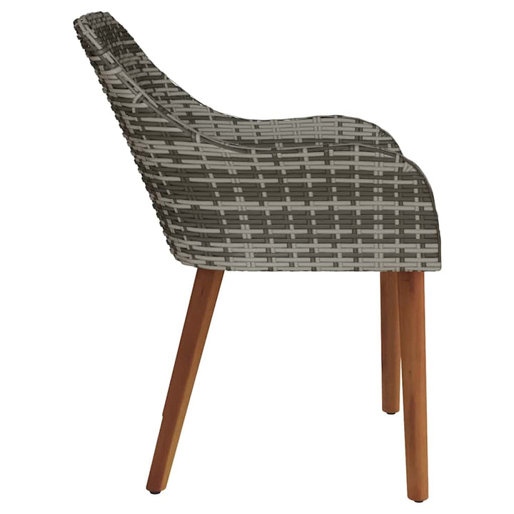 Have Stol med pude 2 pcs Grå 55 x 62.5 x 82cm polyrattan