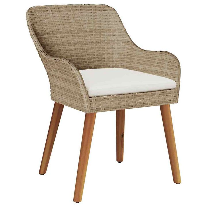 Have Stol med pude 2 pcs Beige 55 x 62.5 x 82cm polyrattan