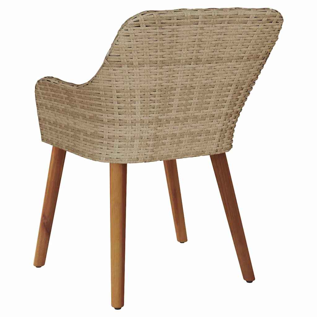 Have Stol med pude 2 pcs Beige 55 x 62.5 x 82cm polyrattan