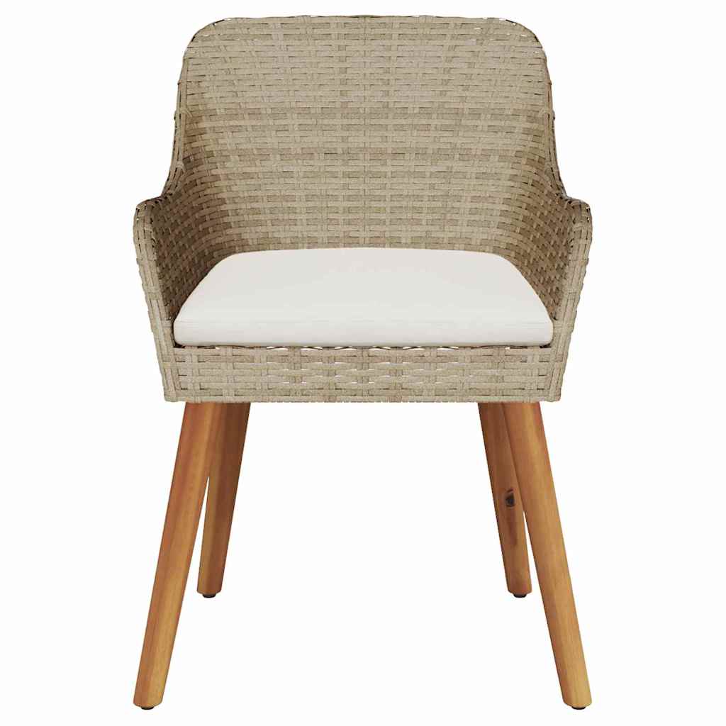 Have Stol med pude 2 pcs Beige 55 x 62.5 x 82cm polyrattan