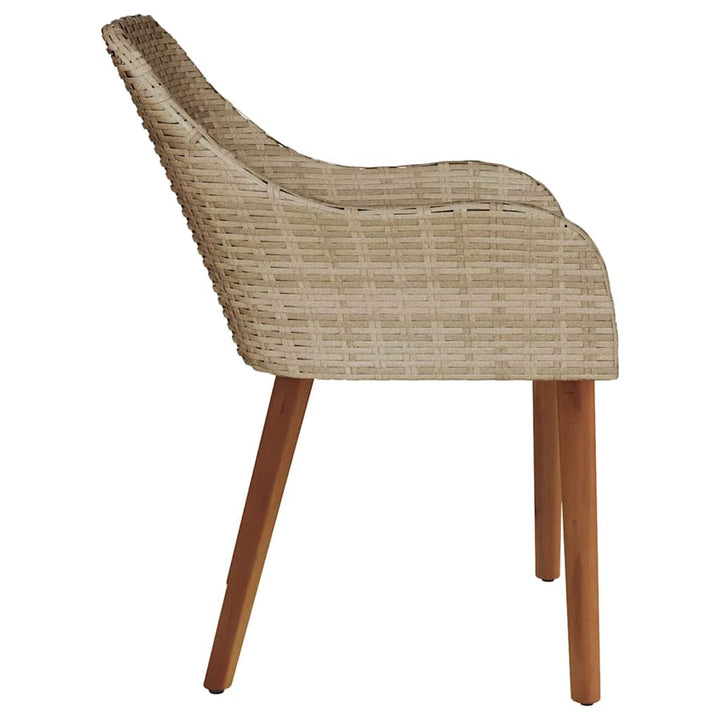 Have Stol med pude 2 pcs Beige 55 x 62.5 x 82cm polyrattan