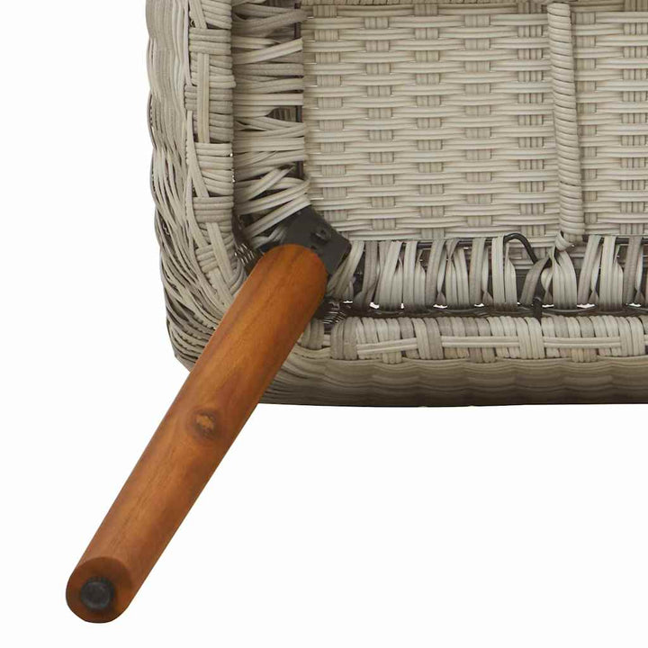 Have Stol med pude 2 pcs Lysegrå 55 x 62.5 x 82cm polyrattan