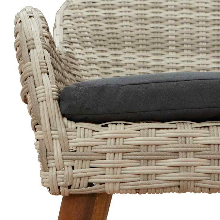 Have Stol med pude 2 pcs Lysegrå 55 x 62.5 x 82cm polyrattan