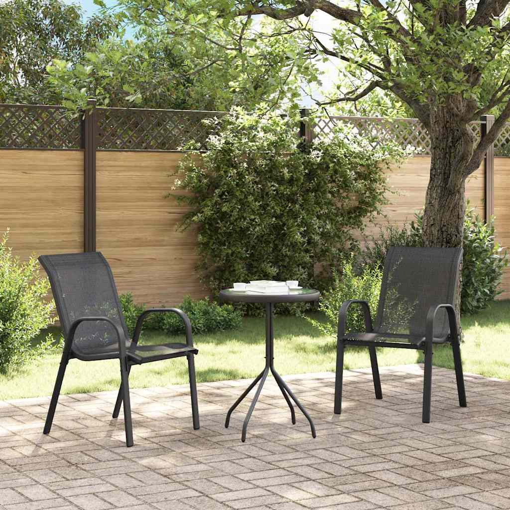 Have Bistro Sæt 3 pcs Sort Stål