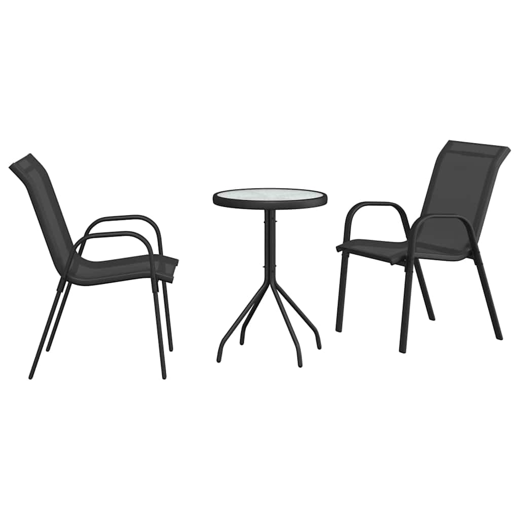 Have Bistro Sæt 3 pcs Sort Stål