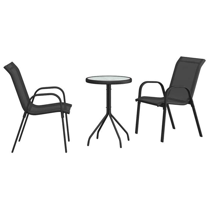 Have Bistro Sæt 3 pcs Sort Stål