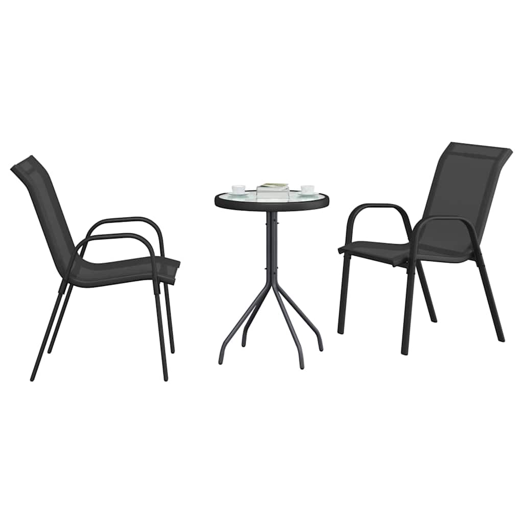 Have Bistro Sæt 3 pcs Sort Stål