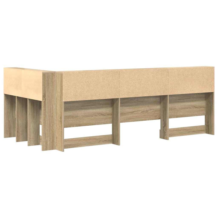 Opbevaringshovedgavl med hylde Sonoma-eg 80 cm Konstrueret træ