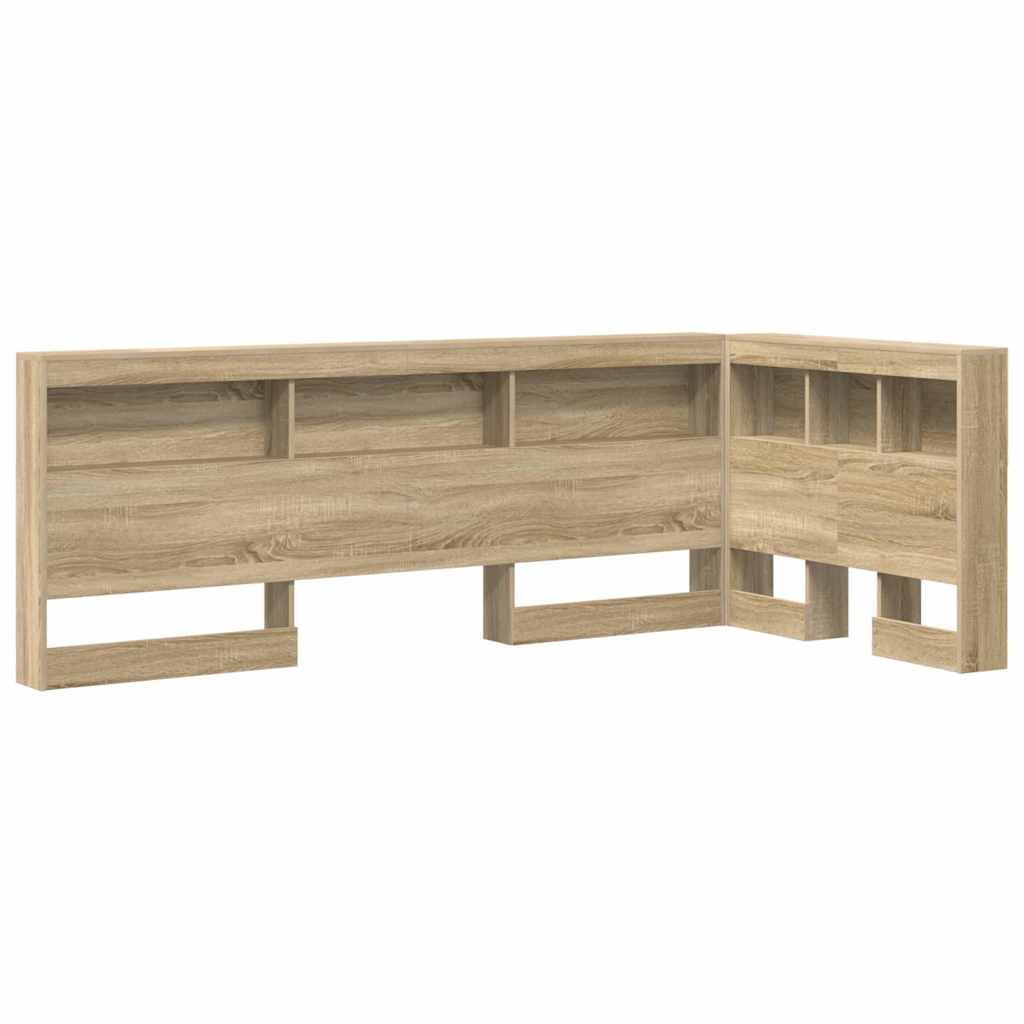 Opbevaringshovedgavl med hylde Sonoma-eg 90 cm Konstrueret træ