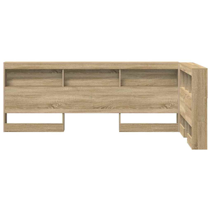 Opbevaringshovedgavl med hylde Sonoma-eg 90 cm Konstrueret træ
